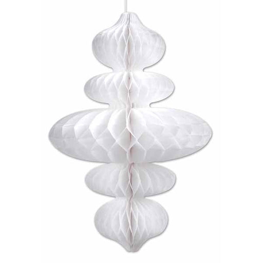 White Tissue Ornament, 1 Count