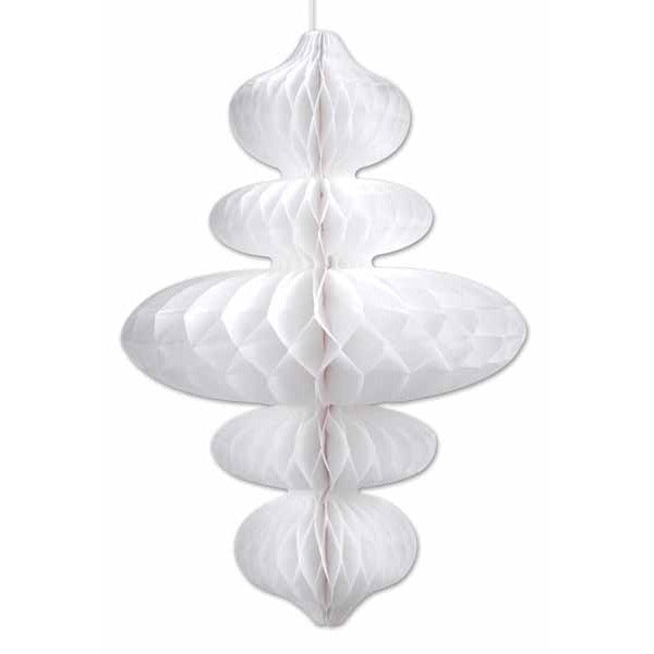 White Tissue Ornament, 1 Count