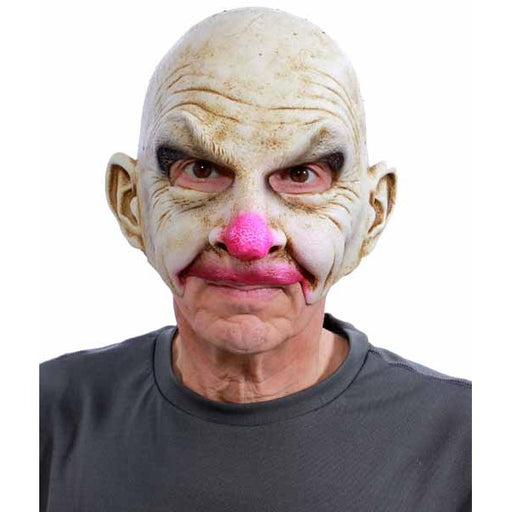 Bald Carnival Creep UV White Glow Clown Mask