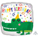 Gator Happy Birthday 18-Inch Square Foil Balloon