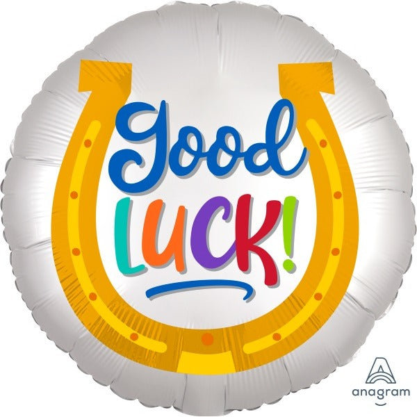 Good Luck Horseshoe 18-Inch Round Foil Balloon