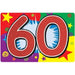 Glittered Number 60 Sign, 10 x 15 Inches