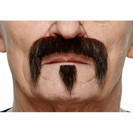 Brown Moustache Set with Red Flecks