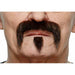 Brown Moustache Set with Red Flecks