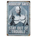 RoboCop Stay Out of Trouble Metal Sign