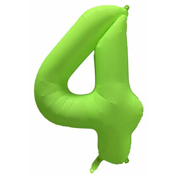 Decochamp 34-Inch Neon Green Number 4 Balloon