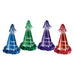 Assorted Fringed Foil Birthday Party Hats