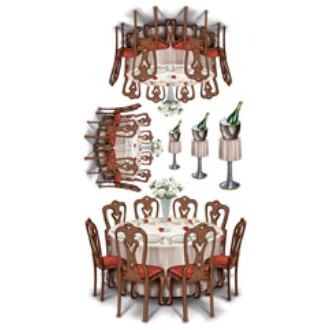 Black Tie Dining Props, 12-Piece Pack