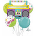 Awesome Party Boombox Foil Balloon Bouquet, 5 Piece