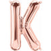 16" Rose Gold Letter K Balloon