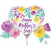 Happy Mother's Day Watercolor Flowers Mini Shape Foil Balloon