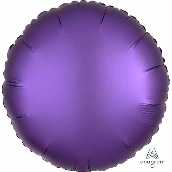 Royal Purple Satin Luxe 18-Inch Round Foil Balloon