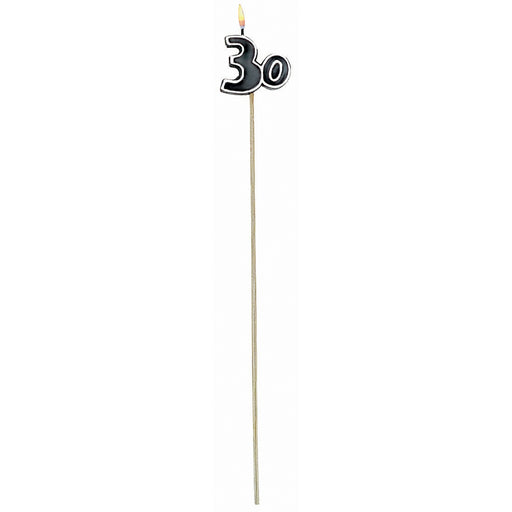 Oh No! 30th Birthday Cake Candle on a Stick