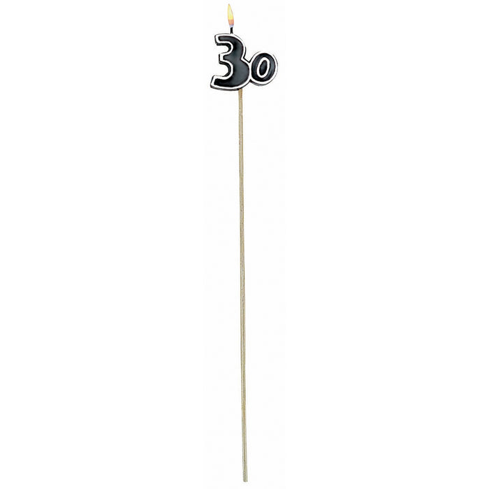 Oh No! 30th Birthday Cake Candle on a Stick