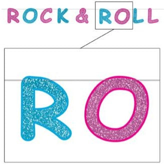 Glittered Rock and Roll Streamer