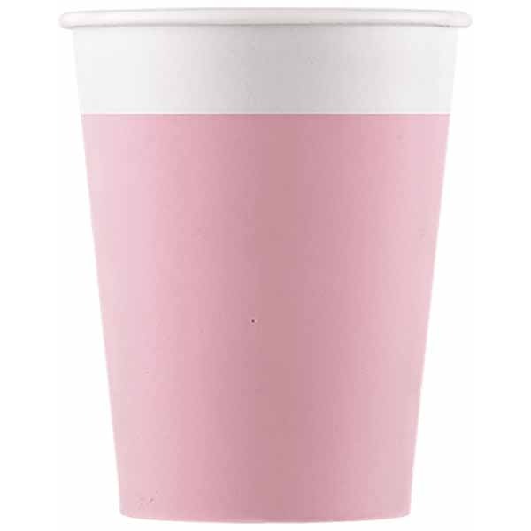 PAPER CUPS 7 OZ 8/PK SOLID PINK