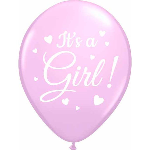 It's a Girl Pink 12-Inch Latex Balloons, 50 Count