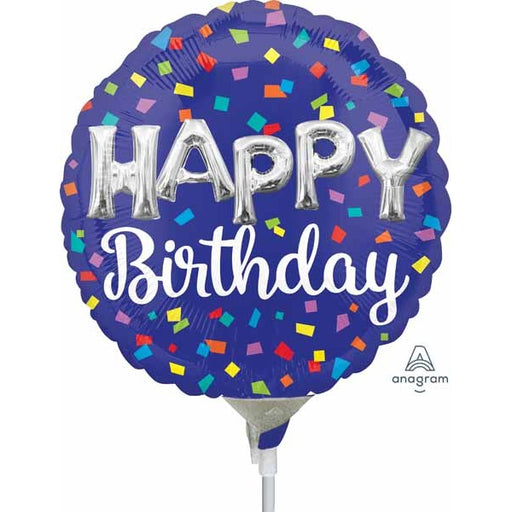Happy Birthday Balloon Letters 9-Inch Round Foil Balloon