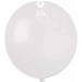 Gemar 19 Inch Metallic White Latex Balloons, 25 Count