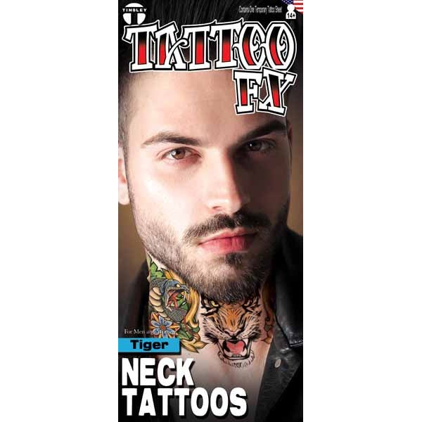 Tinsley Transfers Tiger Neck Tattoo