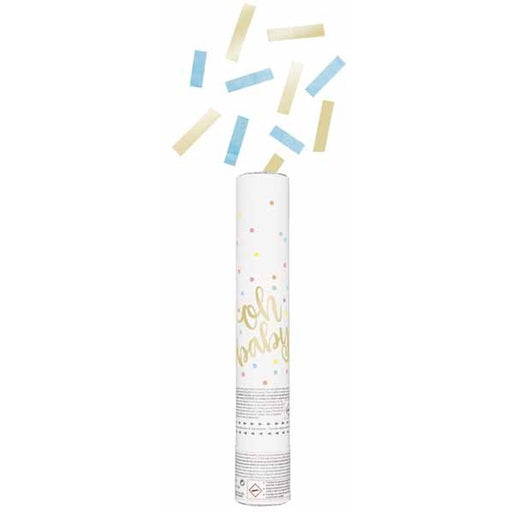 Blue and Gold Oh Baby Confetti Cannon