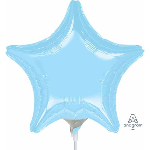 Pearl Pastel Blue Star Foil Balloon, 9 Inch