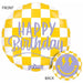 Prima Happy Face Checker Round Foil Balloon, 18 Inch