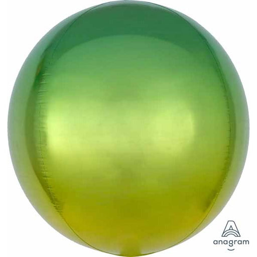 Yellow & Green Ombré Orbz Foil Balloon, 16 Inch