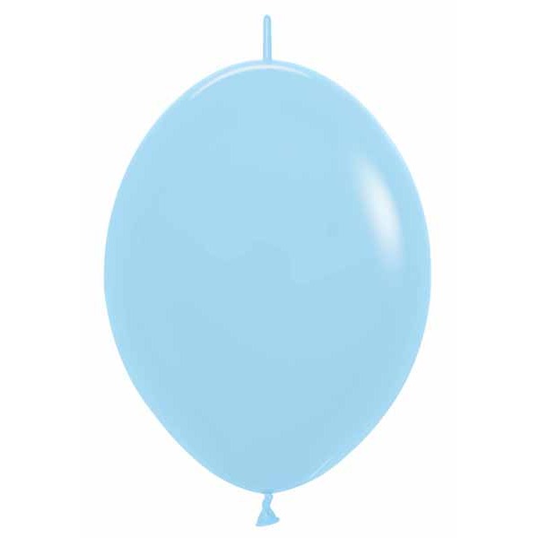 Sempertex Matte Blue 12-Inch Linking Latex Balloons, 25 Pack