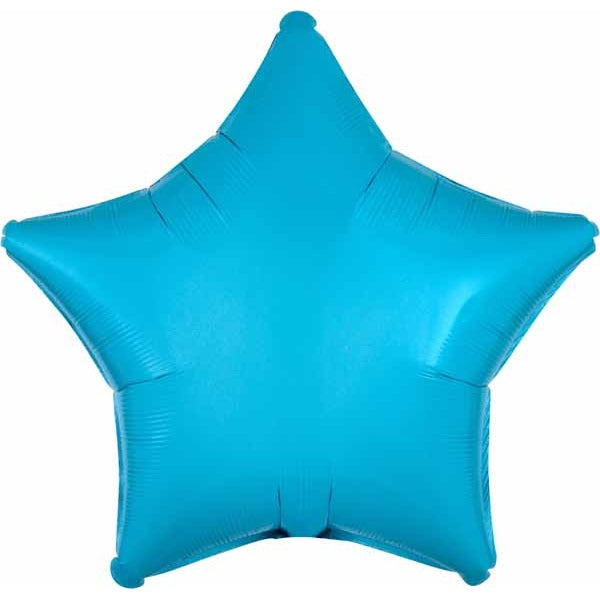 19 Inch Caribbean Blue Star Foil Balloon