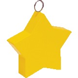 Yellow Star Plastic Balloon Weight, 80 g
