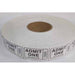 ROLL TICKETS 2000 ADMIT WHITE