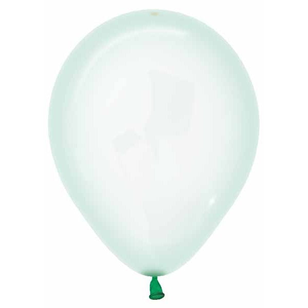 Crystal Pastel Green 5-Inch Latex Balloons, 100 Count