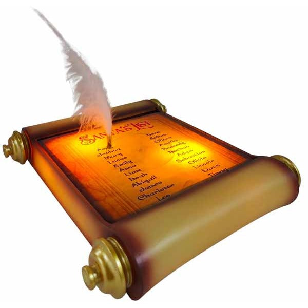 Animated Santa Scroll with Moving Feather