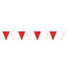 Red & White Pennant Banner, 30 ft