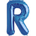 34-Inch Blue Letter R Balloon