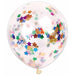 12-Inch Tricolor Star Confetti Latex Balloons, 4 Pack