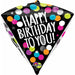 Black & White Happy Birthday Diamondz Foil Balloon