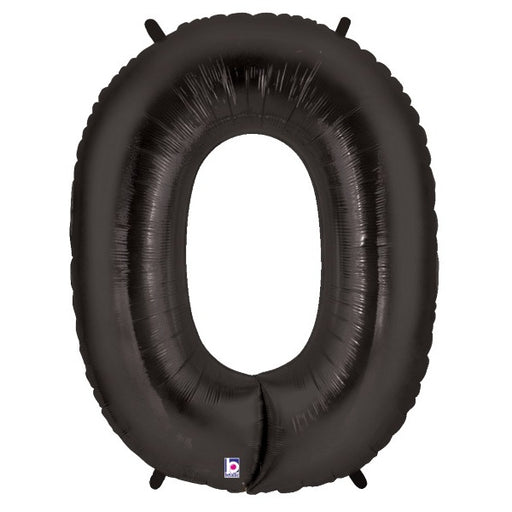 Megaloon Black Number 0 Balloon, 40 Inch