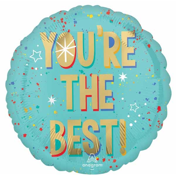 You're the Best Splash 18-Inch Round Foil Balloon