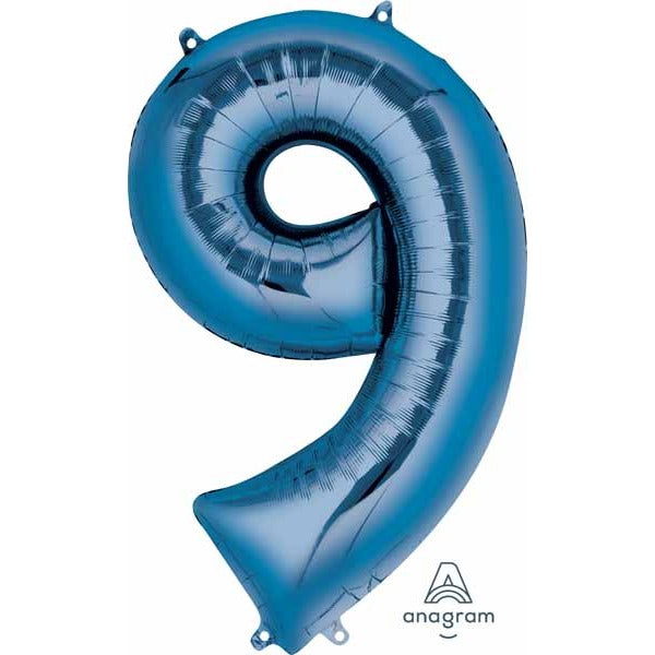 Anagram 34 Inch Blue Number 9 Foil Balloon