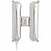 16" Silver Letter H Balloon