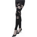 Black Zombie Torn Leggings, Adult One Size