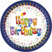 PAPER PLATES 7.6" 8/PK MULTICOLOUR HBD