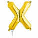 16 Inch Gold Letter X Balloon