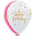Sempertex Happy Birthday Crowns 11" Latex Balloons, 50 Count