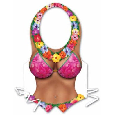 Plastic Beach Babe Vest for Luau Parties