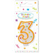 Polka Dot Number 3 Birthday Candle