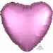18-Inch Satin Flamingo Heart Foil Balloon