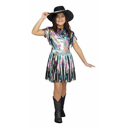Costume de cow-girl disco pour enfant, petite taille (4/6 ans)